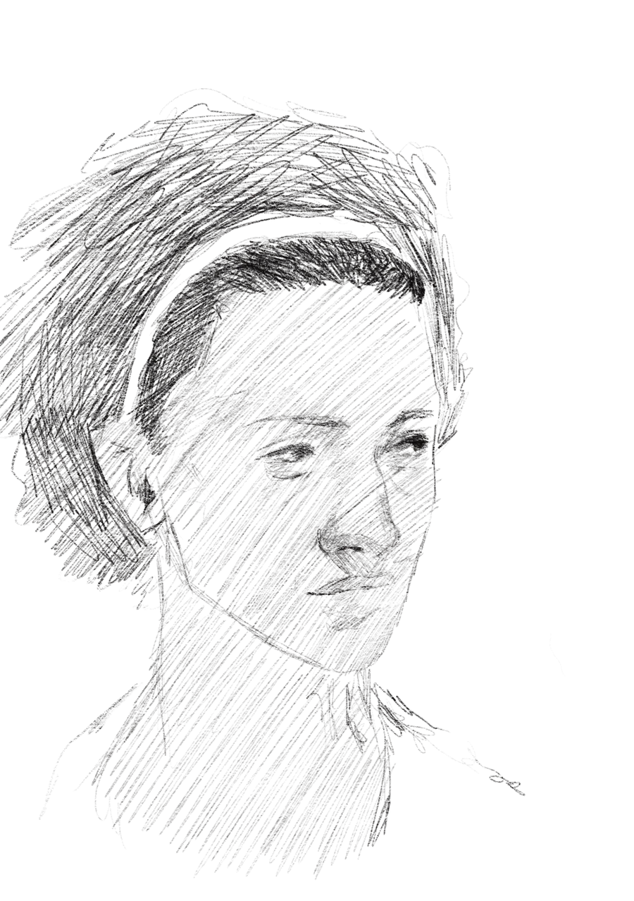 Retrato ilustrado da Dra. Maria Percival