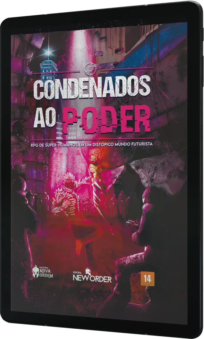 Condenados ao Poder na tela de um tablet